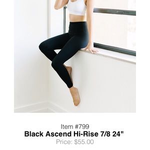 Zyia black 7/8 hi-rise ascend legging